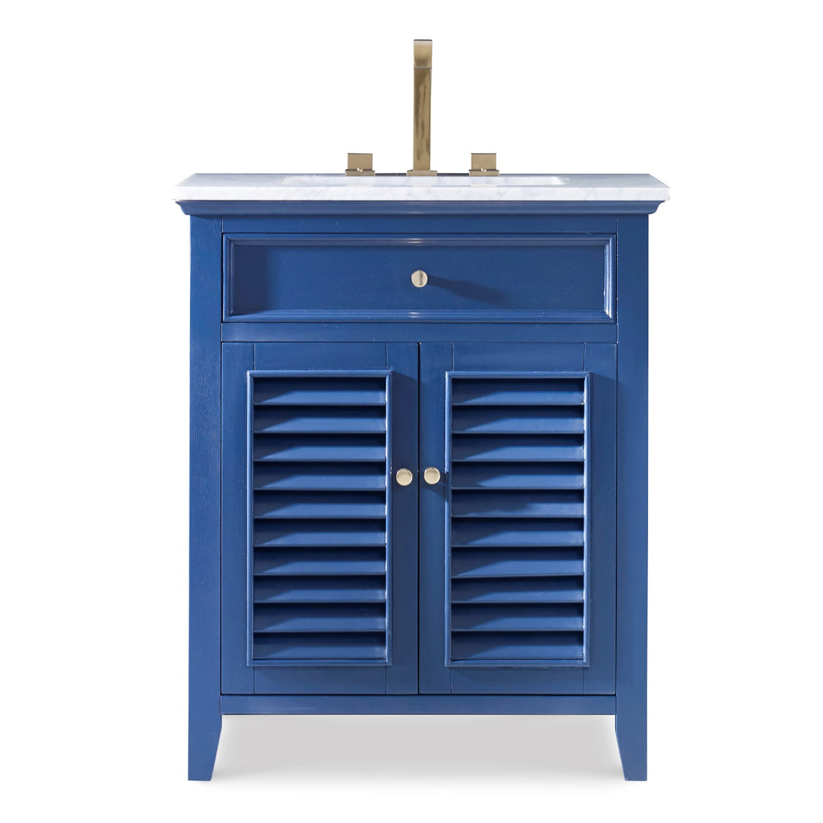 Ambella Louvered Medium Sink Chest - Cadet Blue