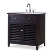 Ambella Louvered Sink Chest - Rubbed Raven