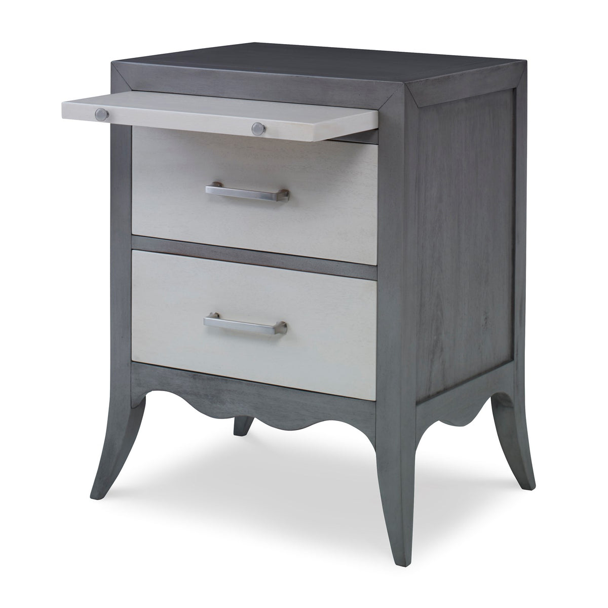 Ambella Beatrix Nightstand - Ash Grey / Linen