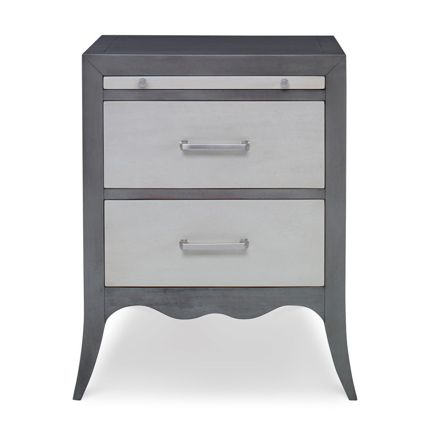 Ambella Beatrix Nightstand - Ash Grey / Linen