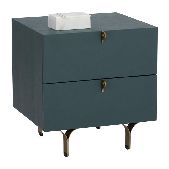 Sunpan Celine Nightstand - Small - Teal