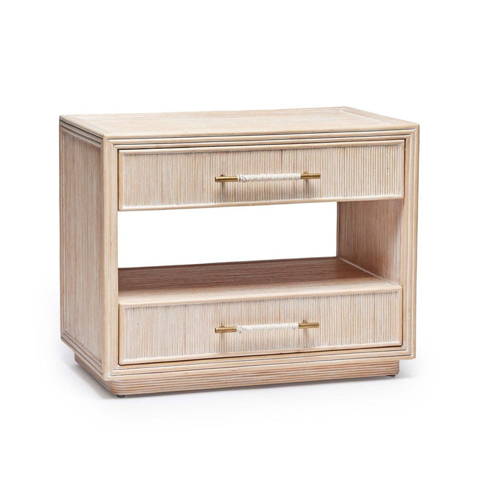 Interlude Seaside Bedside Chest White Wash