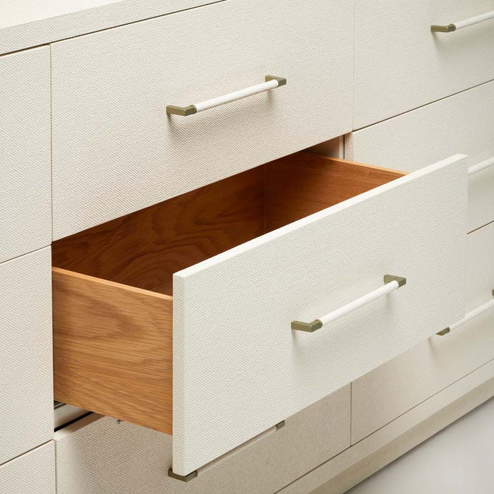 Interlude Taylor 9 Drawer Chest White