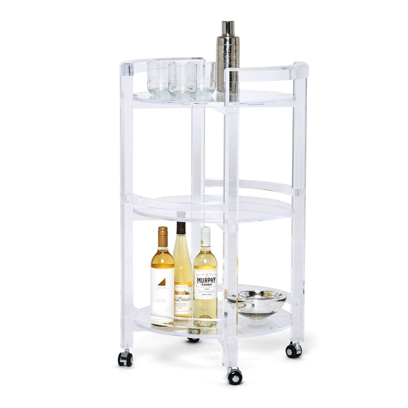 Interlude Diego Acrylic Bar Cart