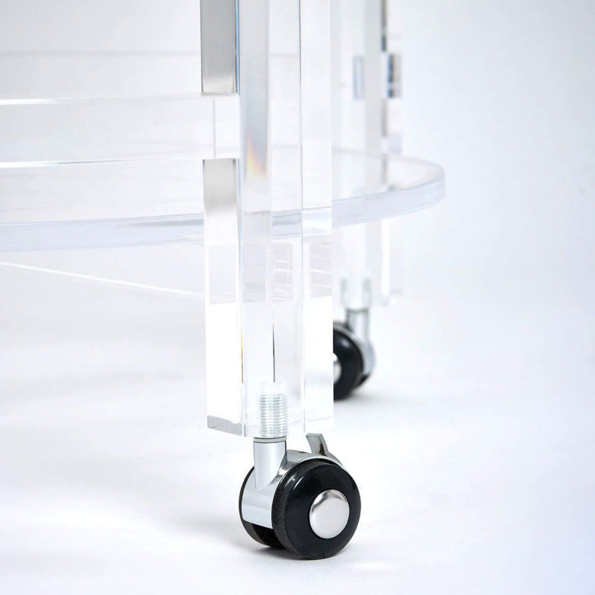 Interlude Diego Acrylic Bar Cart