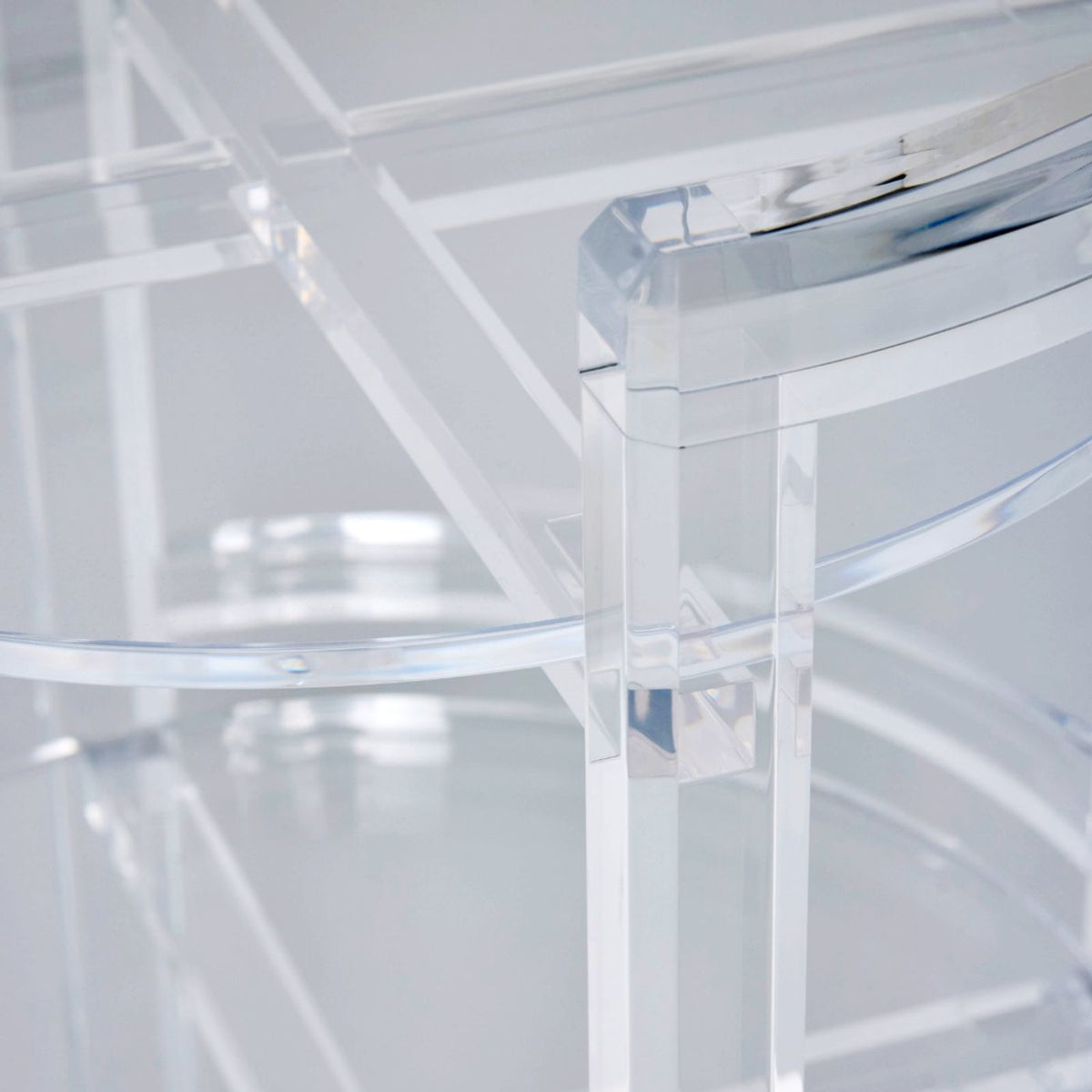 Interlude Diego Acrylic Bar Cart