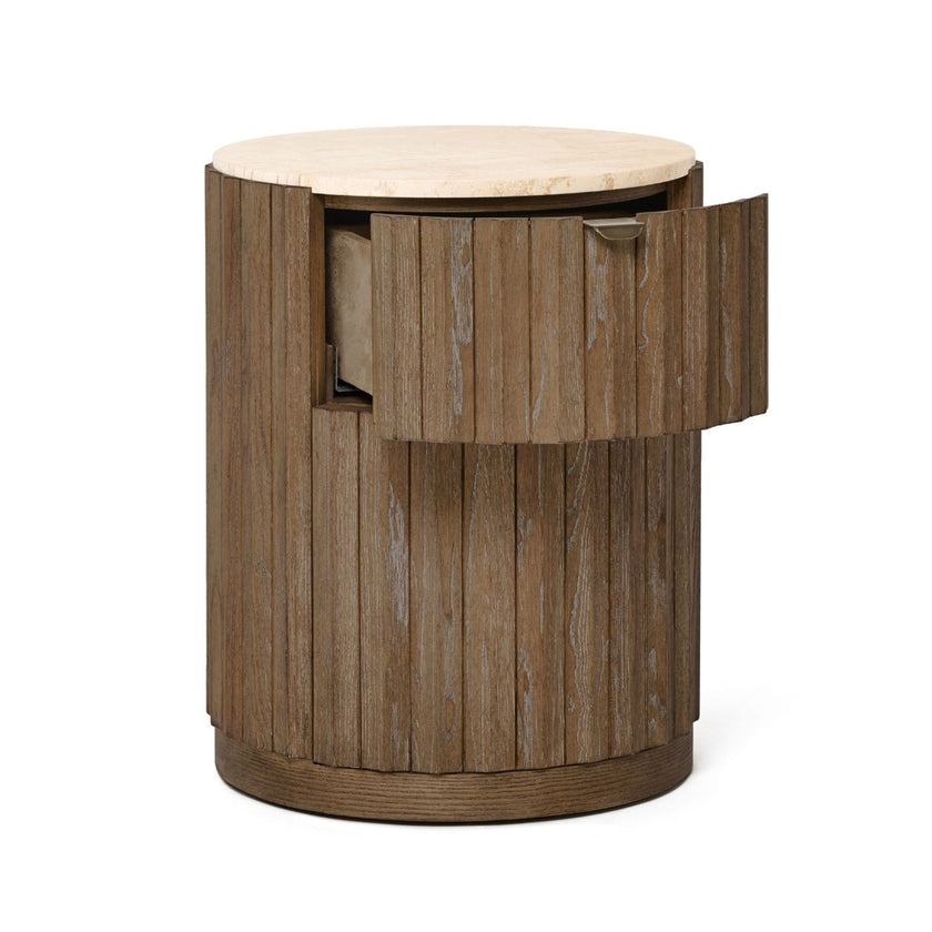 Interlude Montauk Autumn Brown Bedside Chest