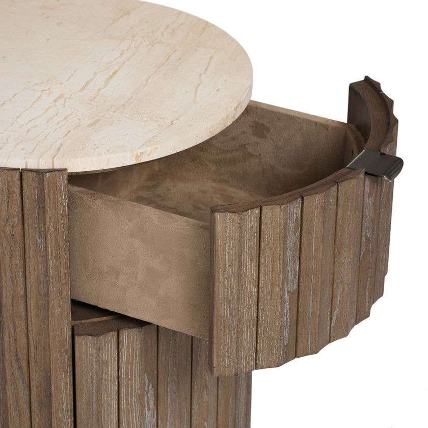 Interlude Montauk Autumn Brown Bedside Chest