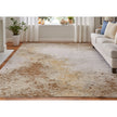 Feizy Waldor 39NCF Modern Watercolor in Brown/Tan/Ivory