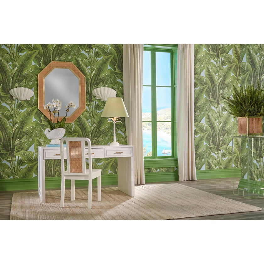 Wildwood Dunbar Brass And Cane Mirror