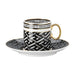 Versace La Greca Signature Black AD Cup & Saucer