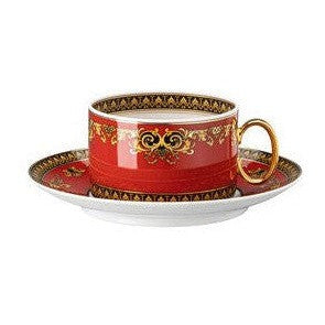 Versace Medusa Red Modern Tea Cup & Saucer