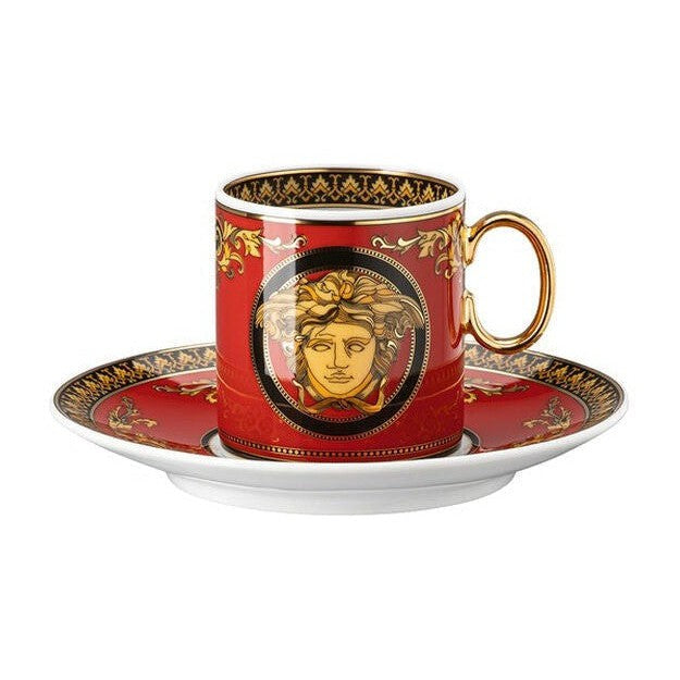 Versace Medusa Red Modern AD Cup & Saucer