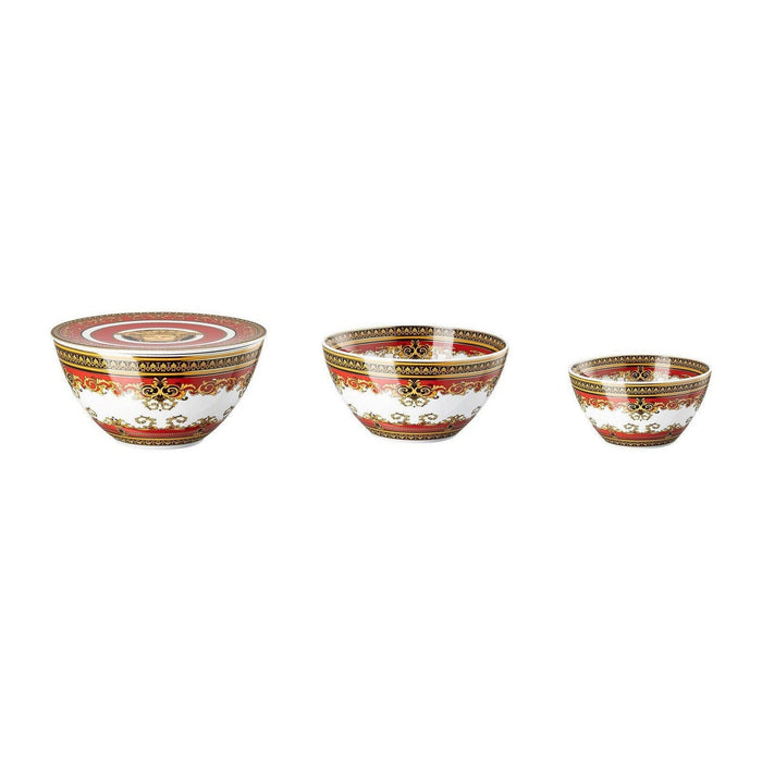 Versace Medusa Red Modern Bowl - Set of 4