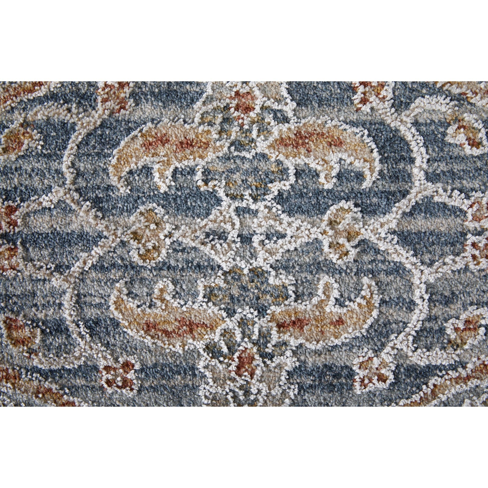 Feizy Pasha 39M4F Transitional Ikat in Blue/Taupe/Ivory