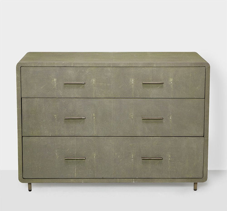 Interlude Calypso 3 Drawer Chest Shagreen