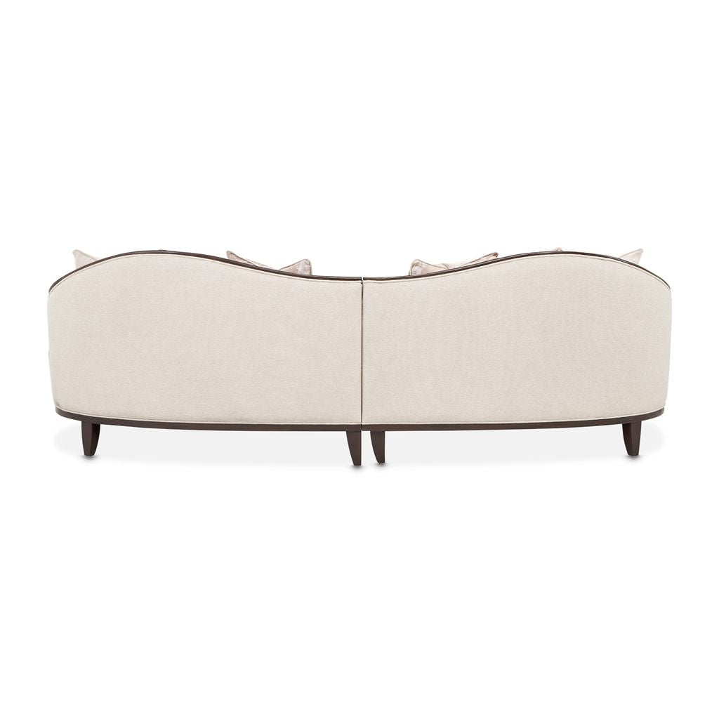 Michael Amini Camellia Field 3-Piece Chenille Sofa - Linen/Warm Pecan
