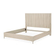 Michael Amini Lotus Bay Panel Bed with LED Lights - Sand