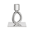 Christofle Vertigo Silver-Plated Single-Ring Candlestick Holder