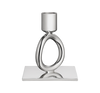 Christofle Vertigo Silver-Plated Single-Ring Candlestick Holder