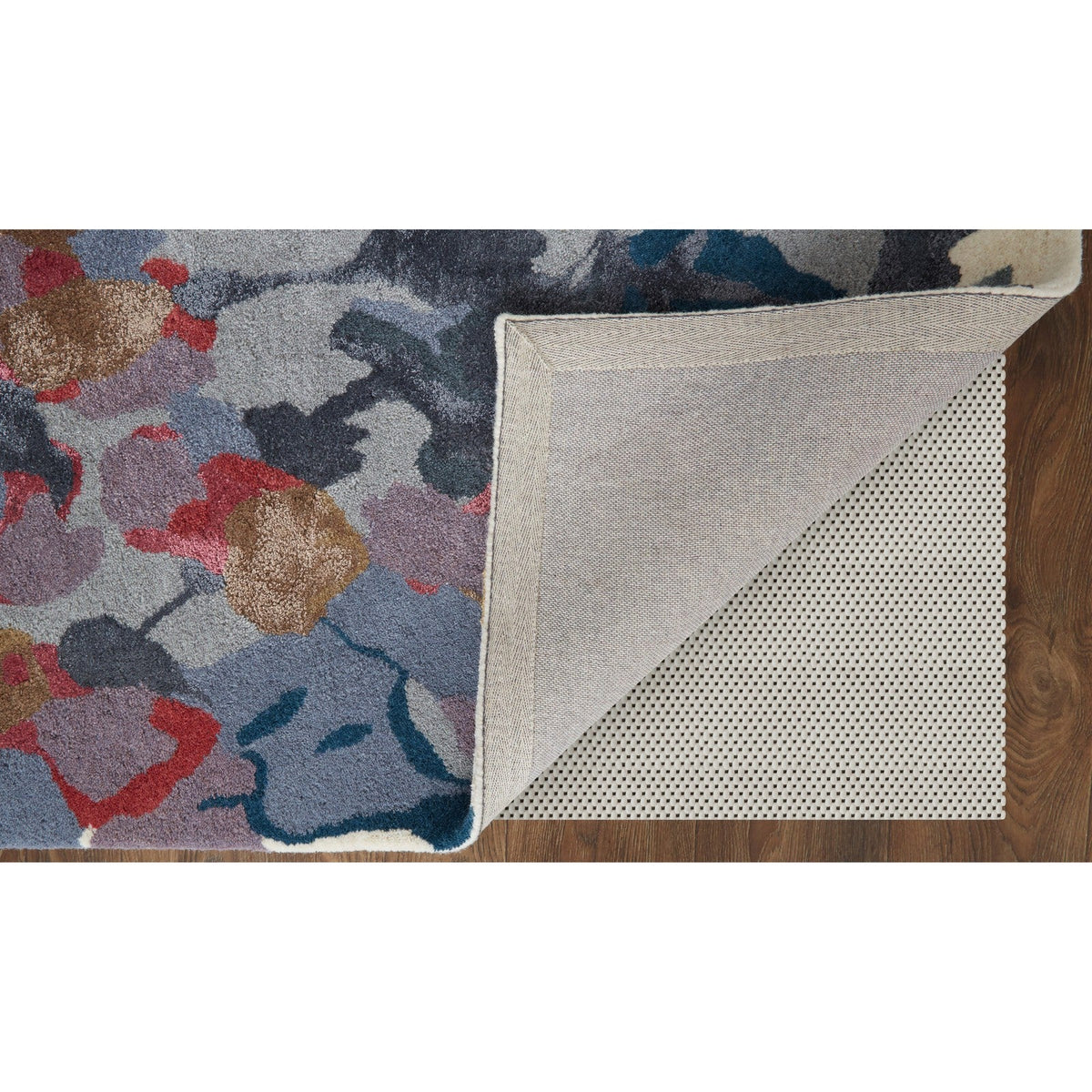 Feizy Dafney 8869F Transitional Floral & Botanical in Blue/Gray/Pink