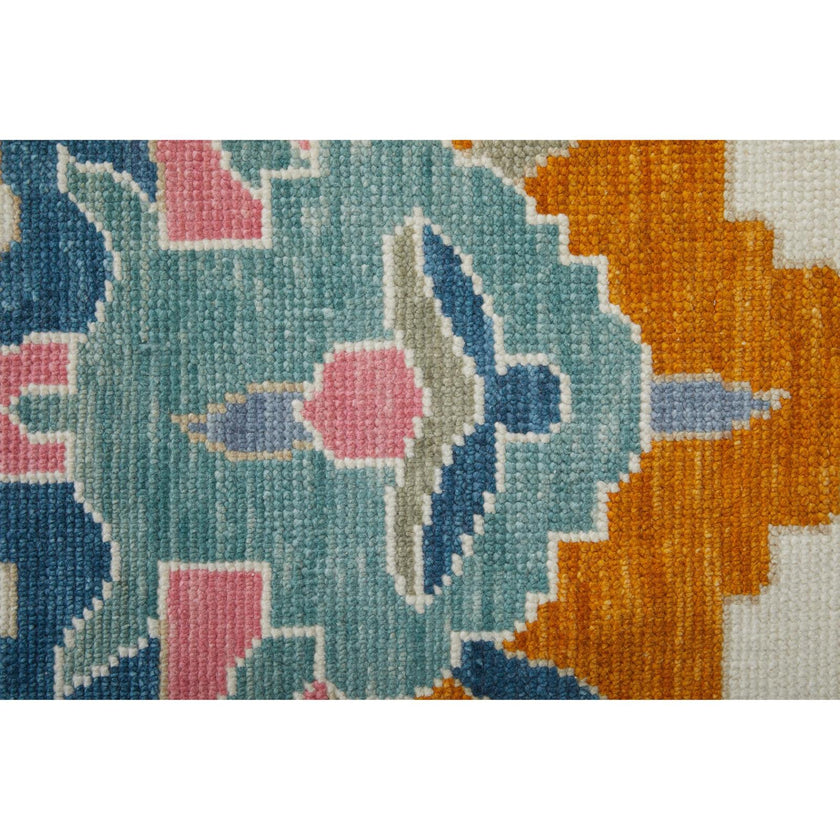 Feizy Karina 69G8F Transitional Floral & Botanical Rug in Ivory/Blue/Pink