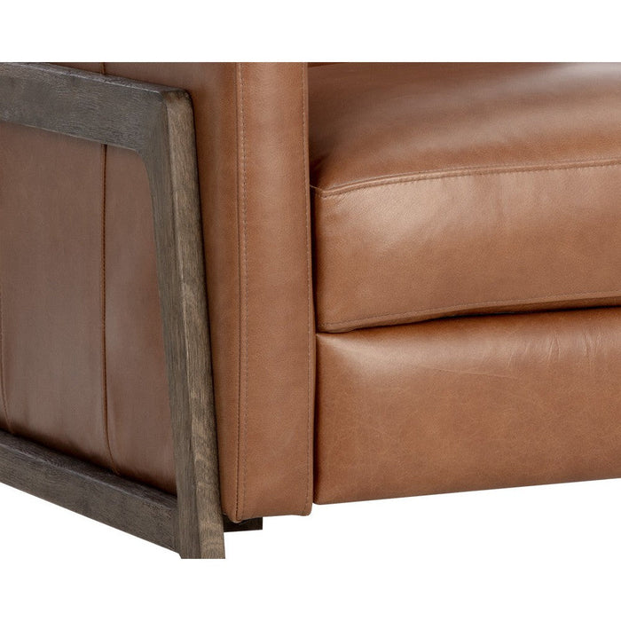 Sunpan Brandon Recliner - Shalimar Tobacco Leather