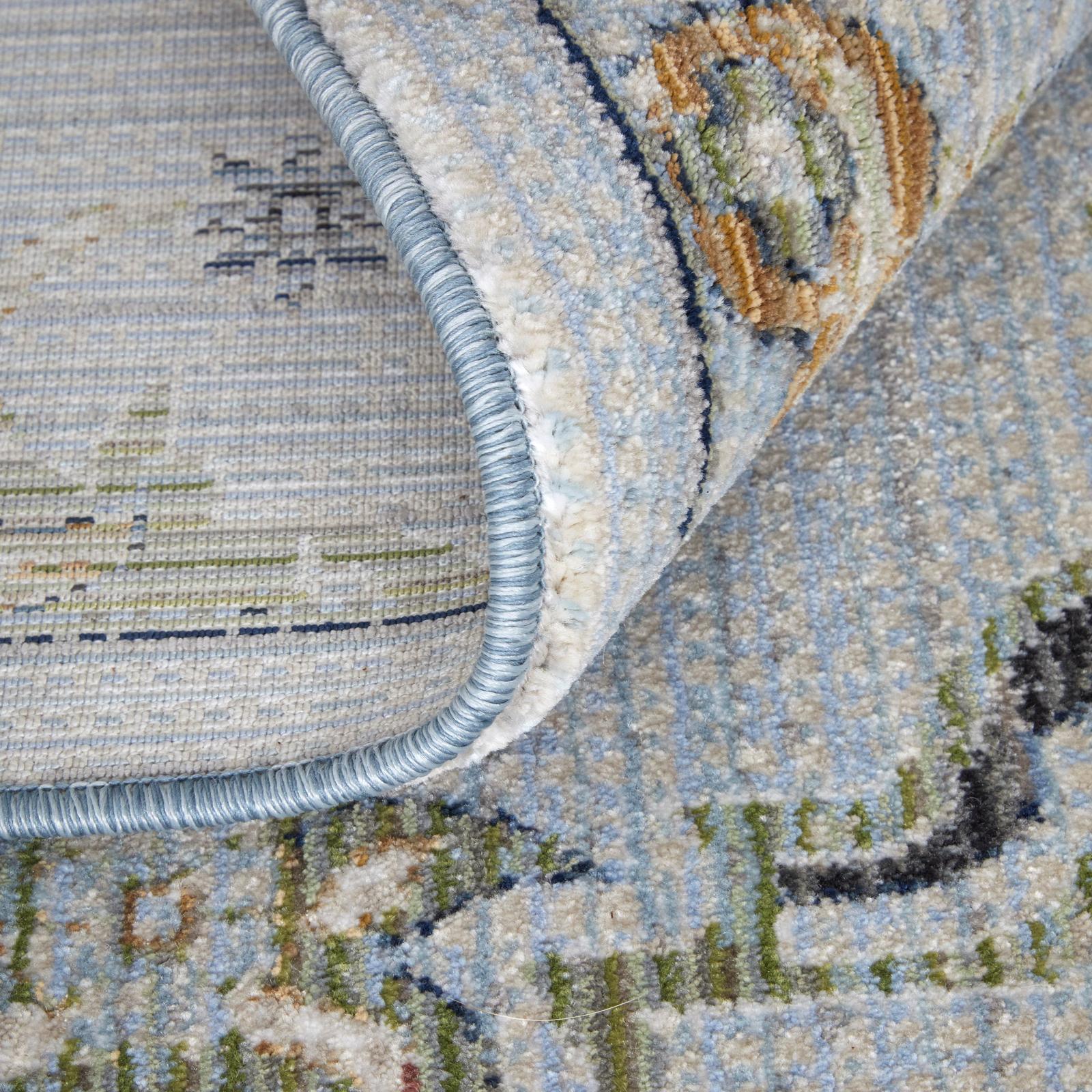 Feizy Melrose 39P4F Traditional Floral & Botanical Rug in Blue/Green/Ivory