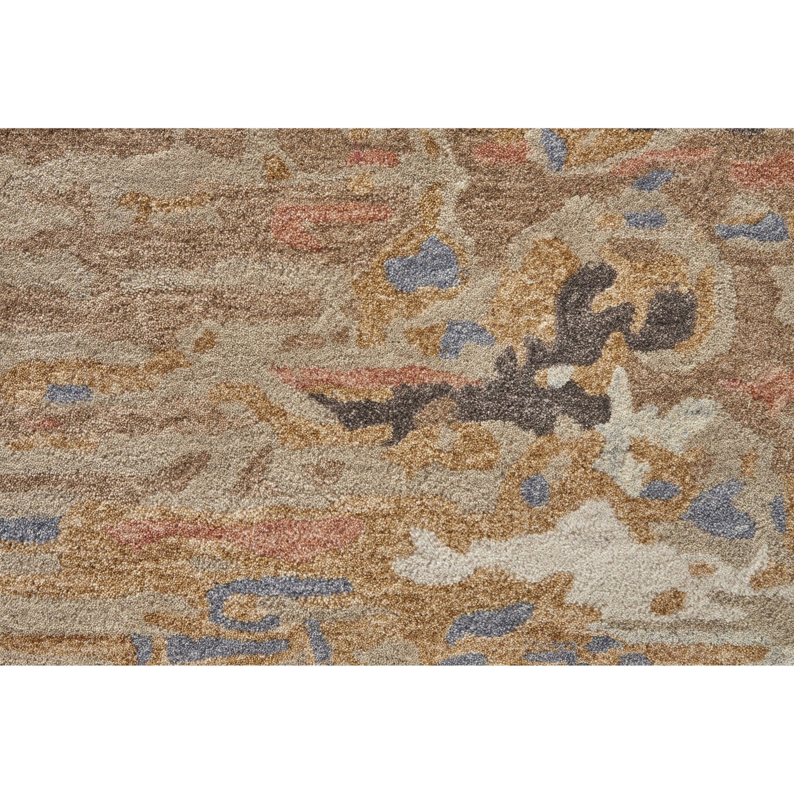 Feizy Everley 8644F Modern Abstract in Tan/Blue