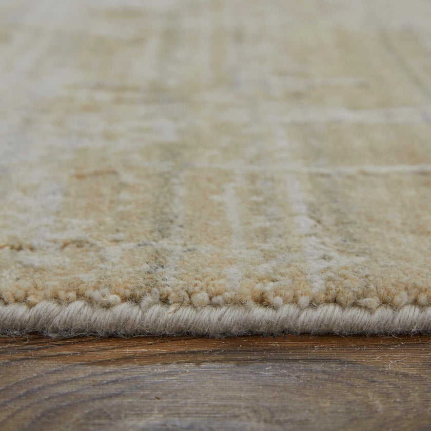 Feizy Eastfield 69FPF Modern Abstract Rug in Yellow/Ivory/Gold