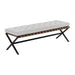 Sunpan Kenji Bench - Small - Black - Mina Light Grey