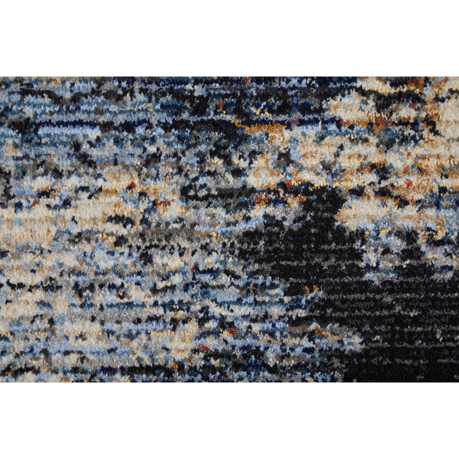 Feizy Sonora 39NWF Modern Abstract Rug in Tan/Blue/Gray