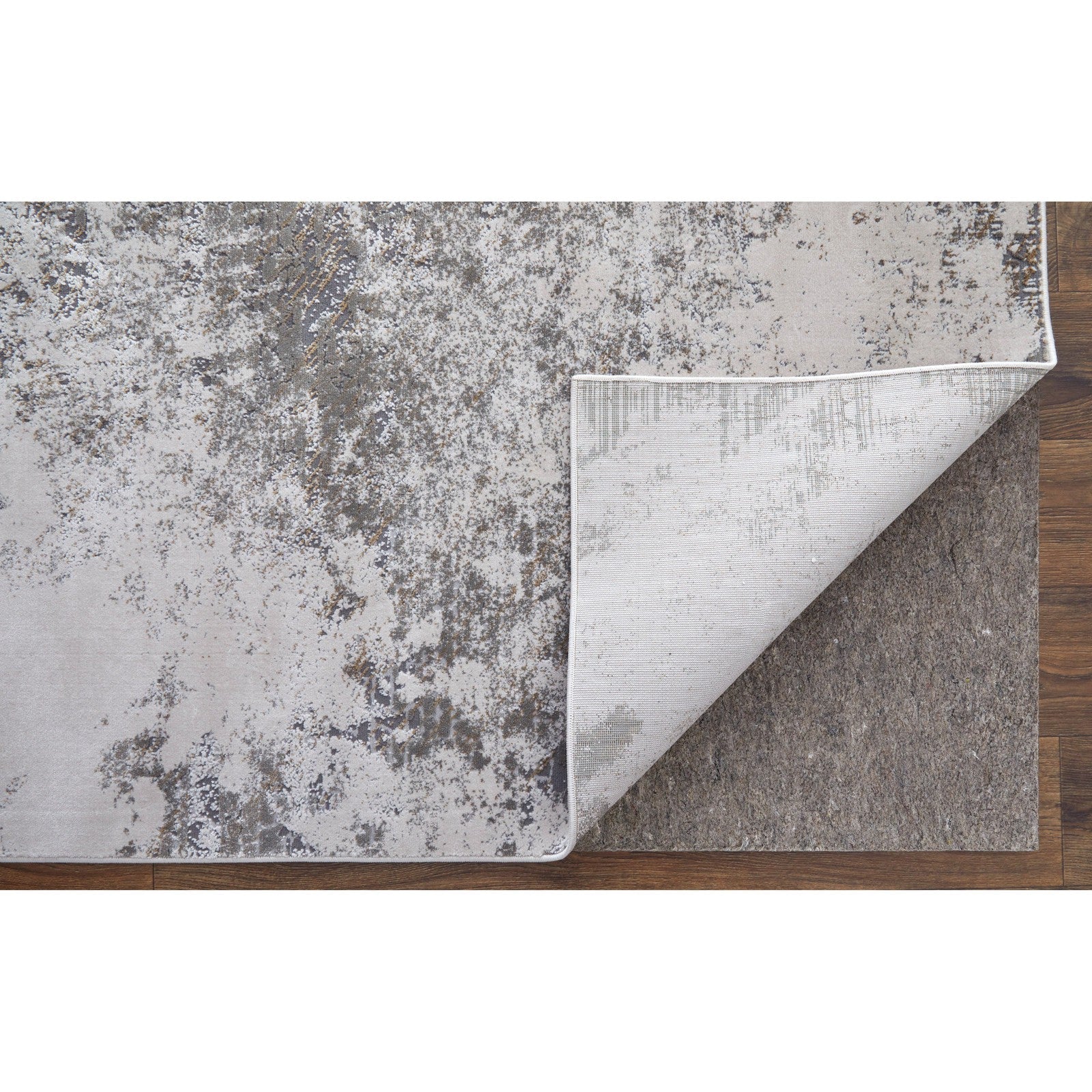 Feizy Waldor 39NDF Modern Abstract in Gray/Silver/Taupe