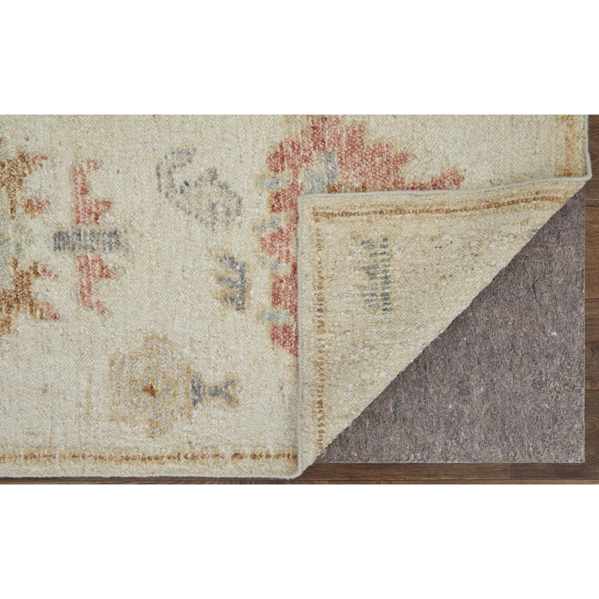 Feizy Grafton 69FLF Transitional Floral & Botanical Rug in Ivory/Orange/Gray