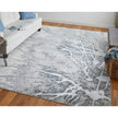 Feizy Astra 39L5F Transitional Abstract Rug in Gray/Silver/Ivory