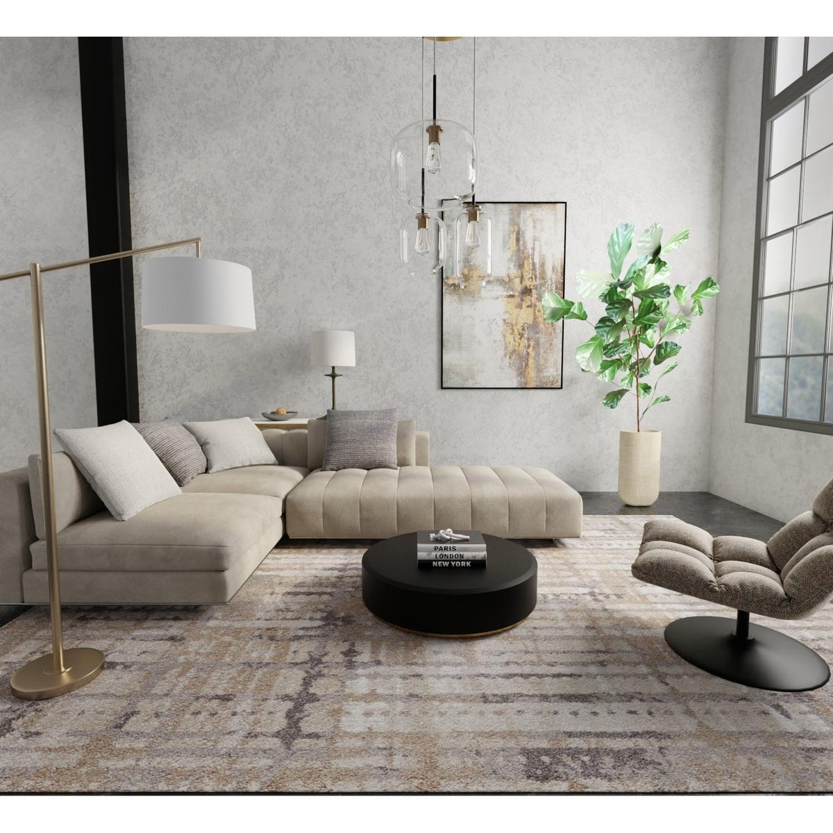 Feizy Skyview 39QBF Modern Abstract Rug