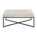 Sunpan Endall Ottoman - Black - Dove Cream