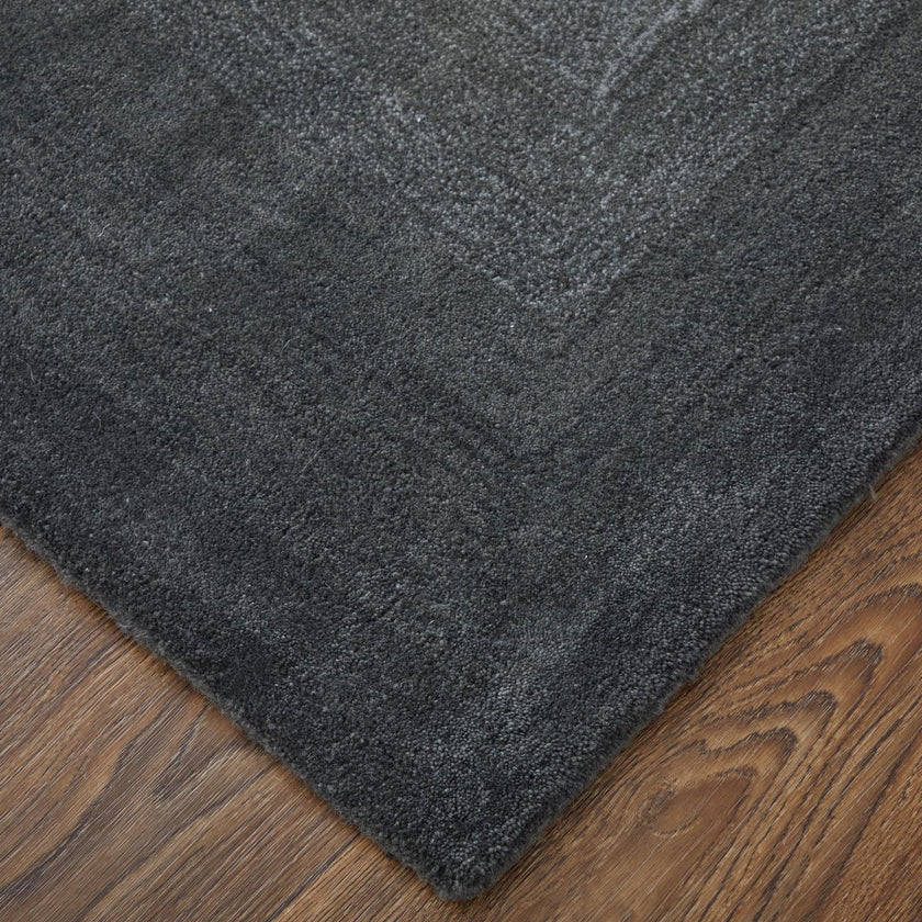 Feizy Katya 8988F Modern Abstract Rug in Black/White/Gray
