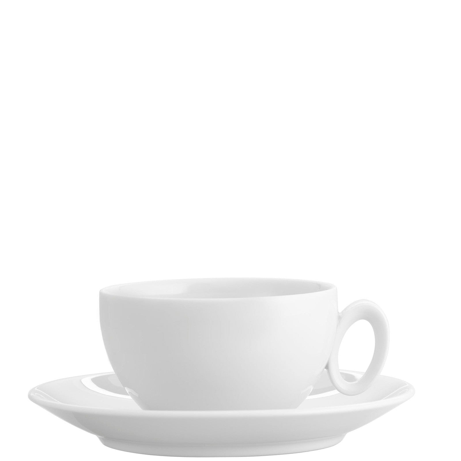 Vista Alegre Broadway White Breakfast Cup and Saucer