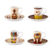 Vista Alegre Pessoa Expresso Cups and Saucer - Set of 4