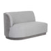 Sunpan Jaclyn Modular - Left Armchair - Egypt Light Grey / Danny Medium Grey