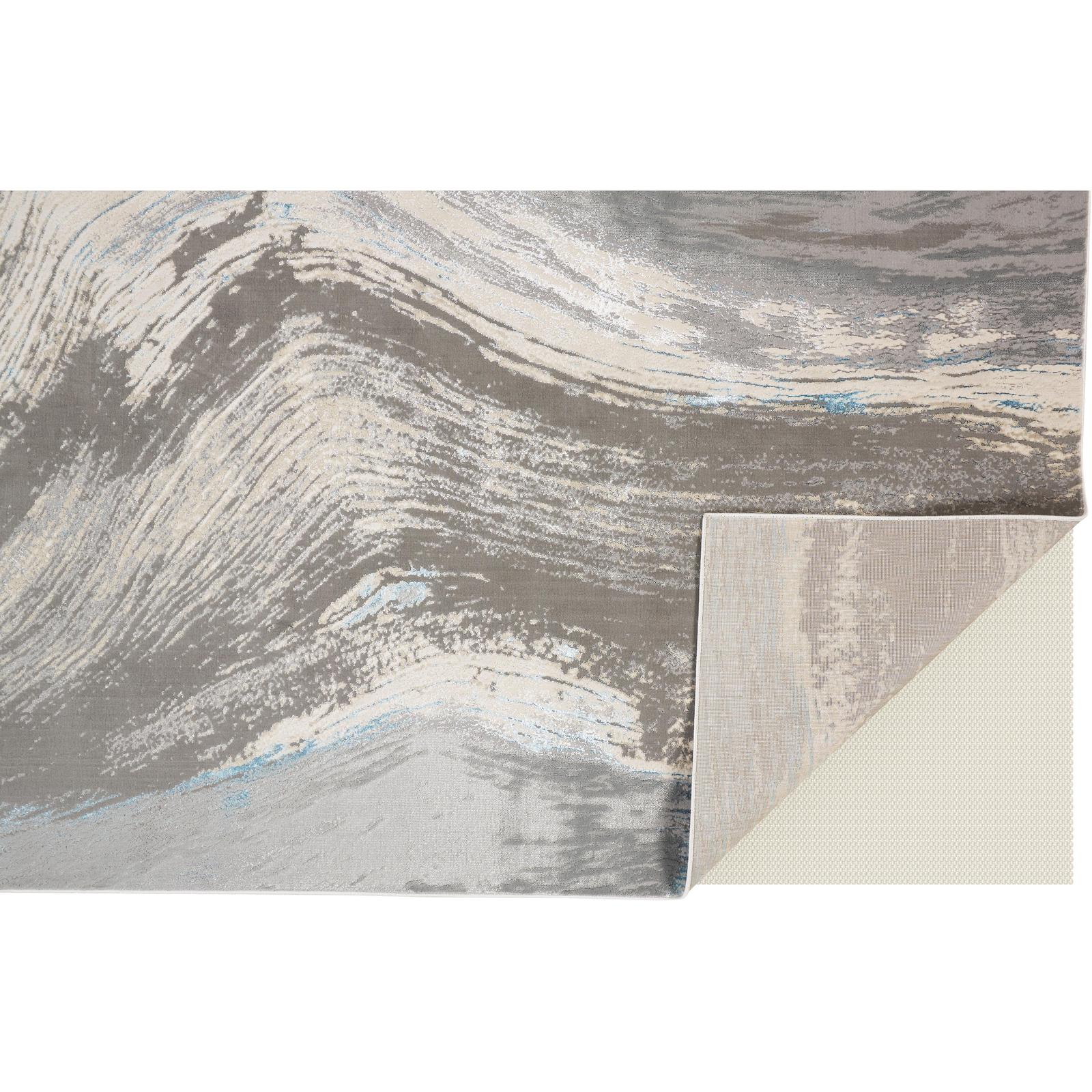 Feizy Azure 3524F Modern Abstract Rug in Gray/Ivory/Blue