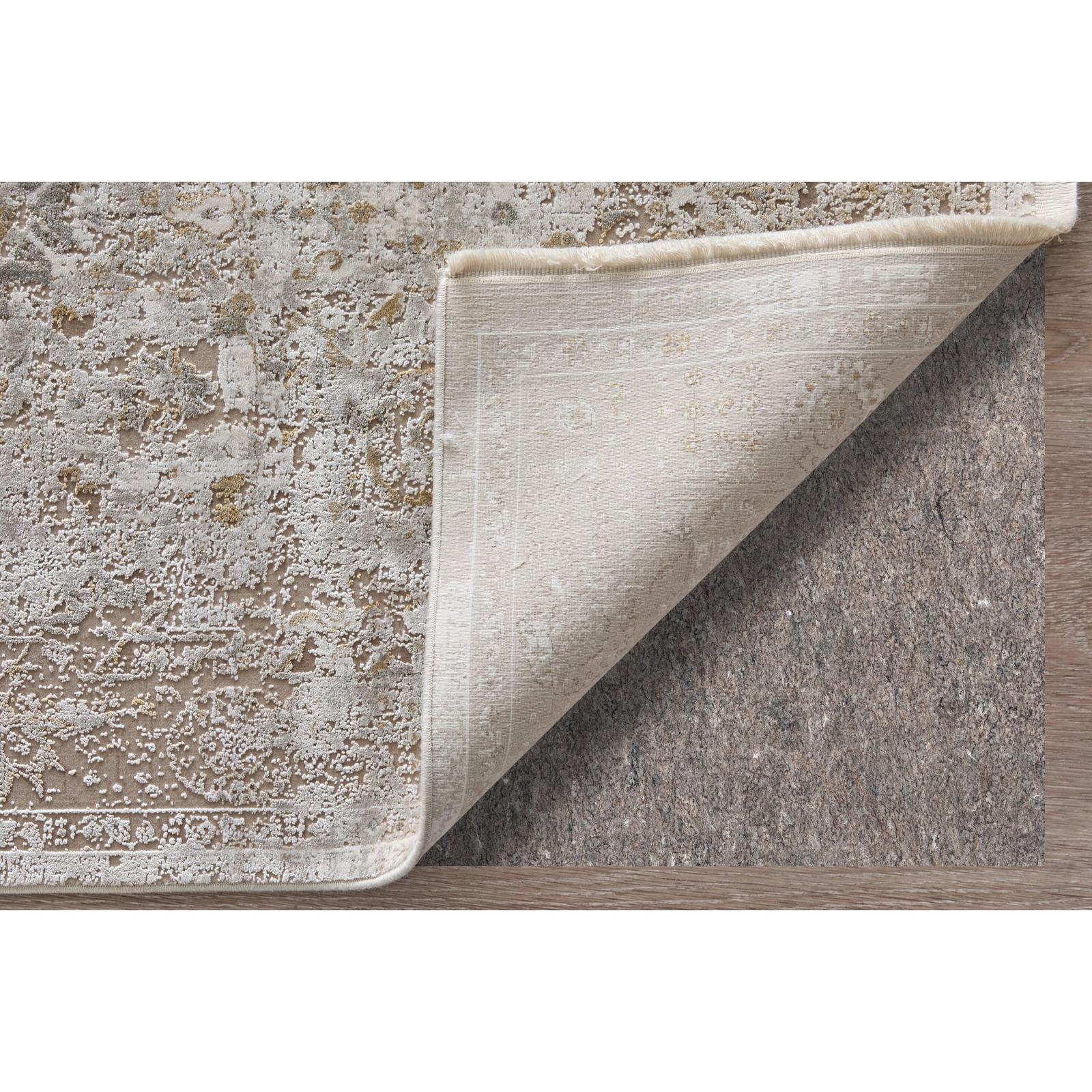 Feizy Cadiz 39SZF Traditional Floral & Botanical Rug in Ivory/Gray/Gold