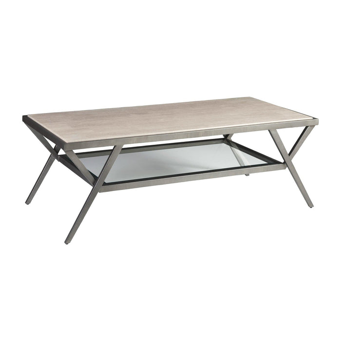 Artistica Home Signature Designs Adamo Silver Gray Cocktail Table