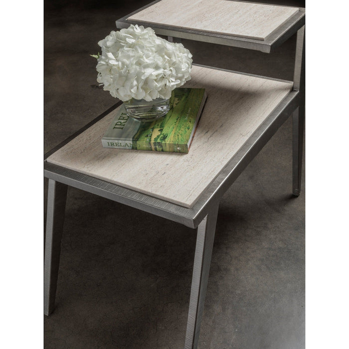 Artistica Home Signature Designs Adamo Silver Gray Side Table