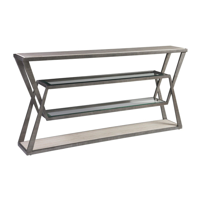 Artistica Home Signature Designs Adamo Silver Gray Console