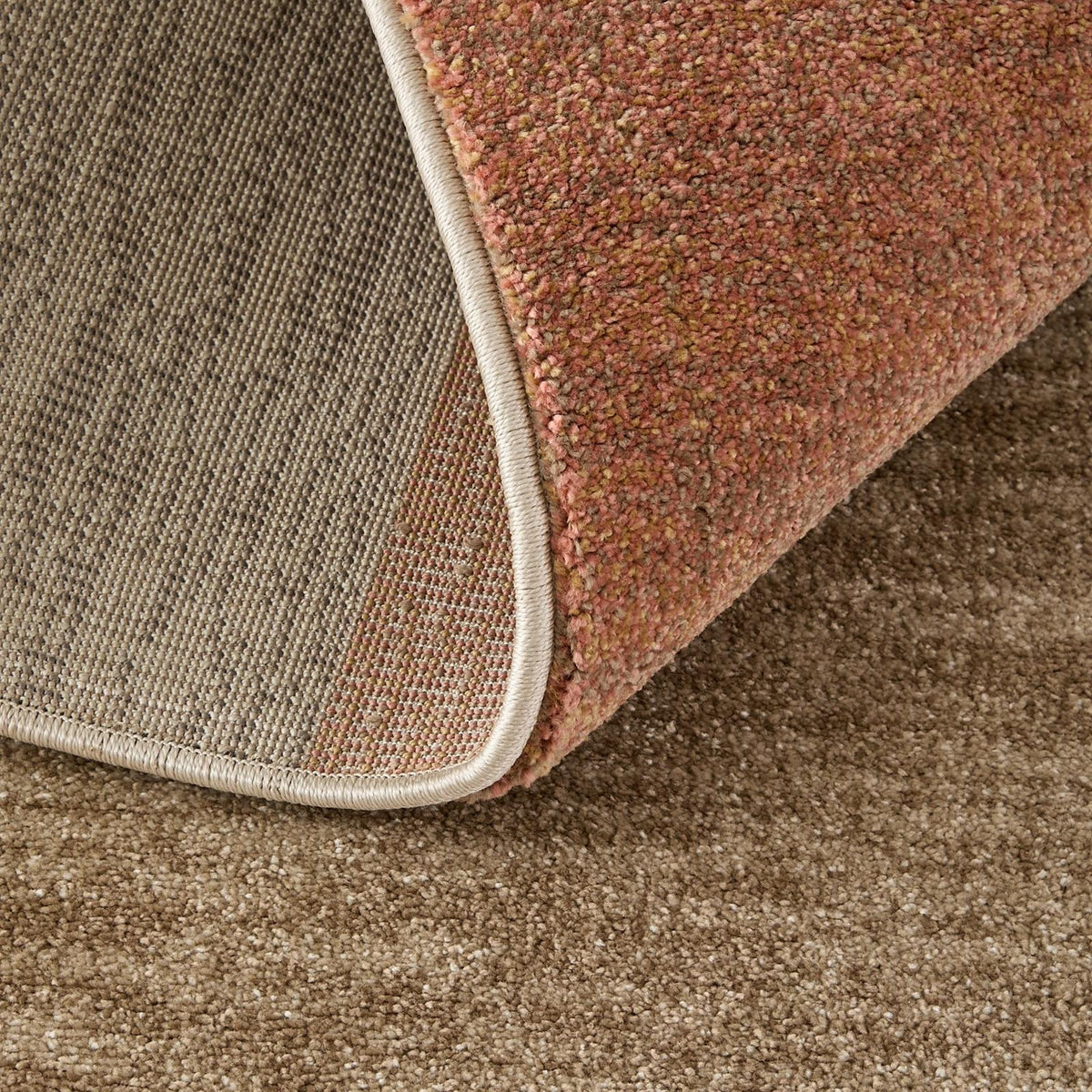 Feizy Eden 39QUF Modern Color Block Rug in Ivory/Brown/Blue