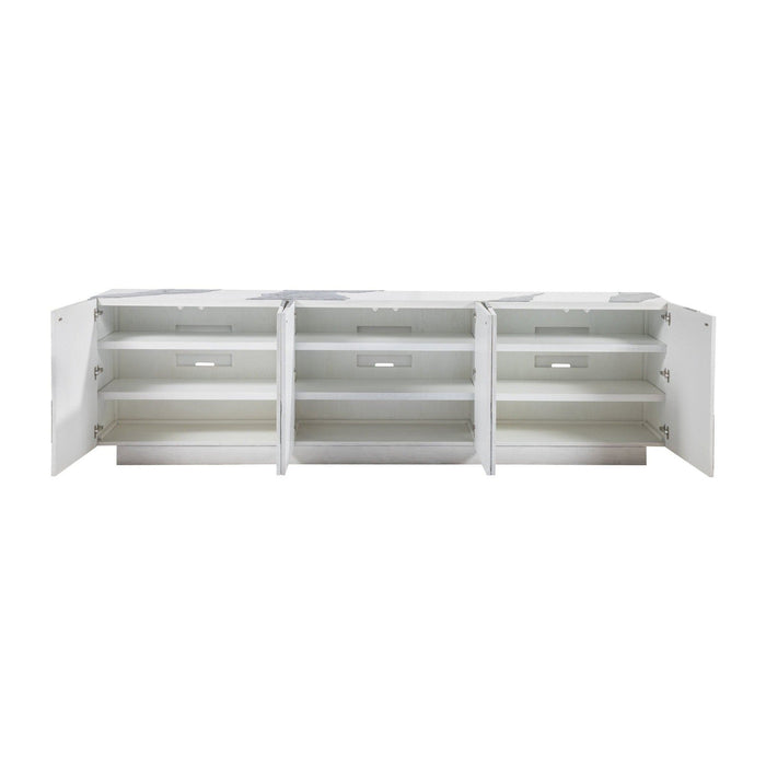 Artistica Home Signature Designs Contago White Long Media Console