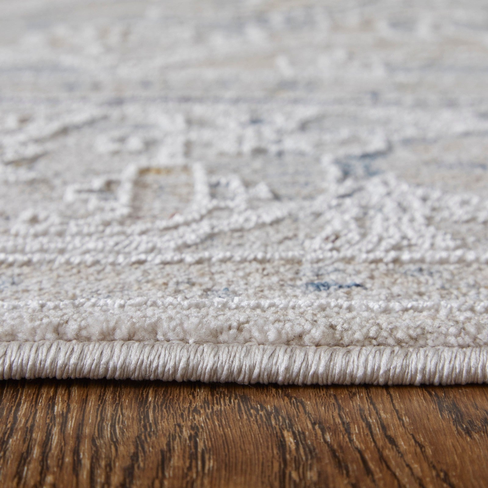 Feizy Pasha 39M5F Transitional Medallion in Ivory/Taupe/Blue