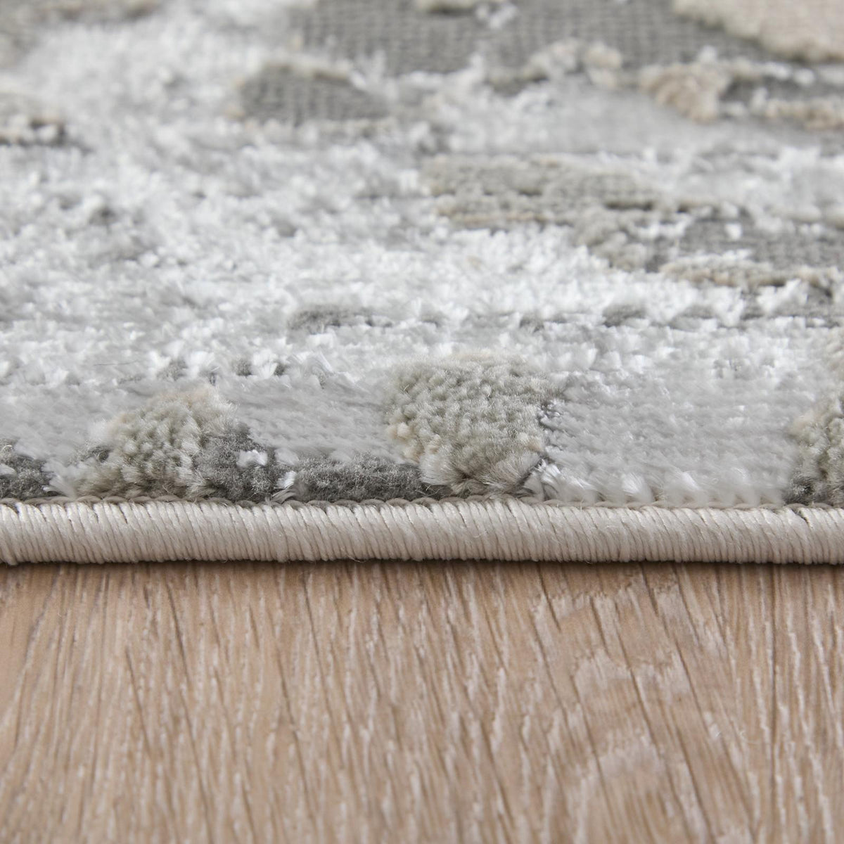 Feizy Micah 3336F Modern Abstract Rug in Silver/Gray/White